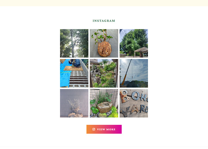 Instagramタイムラインの埋め込み 活用例　株式会社ボンドヤード様